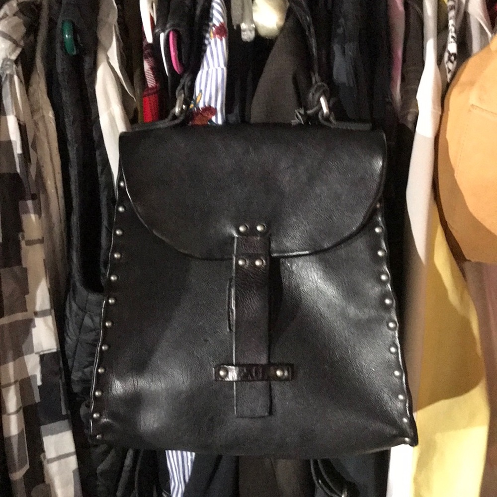 Stylish Black Leather A.S.98 Bag